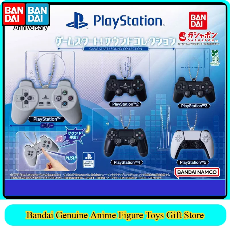 Bandai Original Gashapon Anime PlayStation controlador sonido llavero figura de juguete regalo coleccionable para niños niñas regalos de cumpleaños