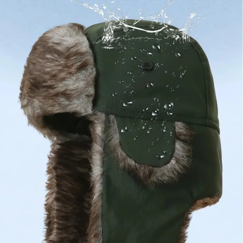 Winddicht/wasserdicht/atmungsaktiv warm, Herren Winter 2 Tragemethoden Hut Trooper Earflap Warme wasserdichte Skimütze
