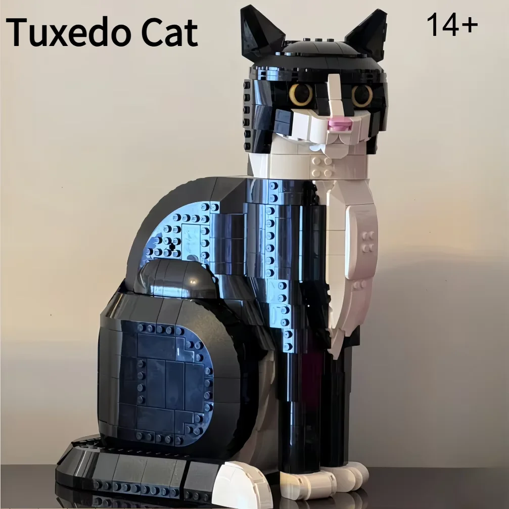 1710 pièces – Idées de modèles de blocs de construction pour assembler, motif chat de dessin animé mignon en smoking, référence 21349 – Jouet pour cadeau d'anniversaire ou de fêtes
