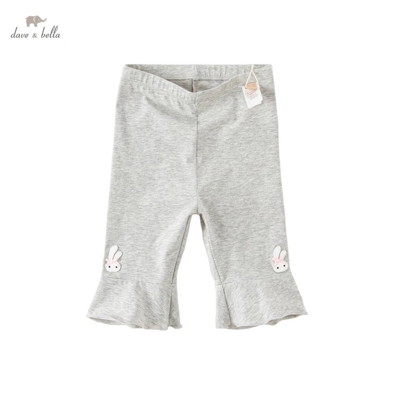 Dave Bella Girl's Pants Summer New Children's Calf-Length Pants Children's Clothing Baby Flared Pants DB2235631 image 4