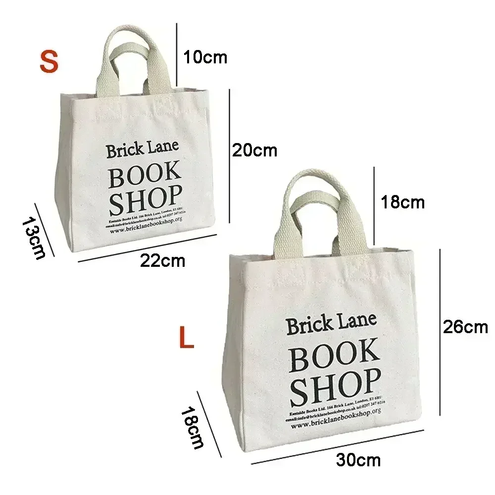 CTB2  New Lunch Bag Canvas  Box Picnic Tote Cotton Cloth Small Hand Pouch Dinner Container Food Storage Bags