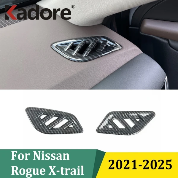 

Для Nissan Rogue X-trail 2021 2022 2023 2024 2025 передняя боковая крышка вентиляционного отверстия, накладка на розетку переменного тока, рамка, аксессуары для интерьера