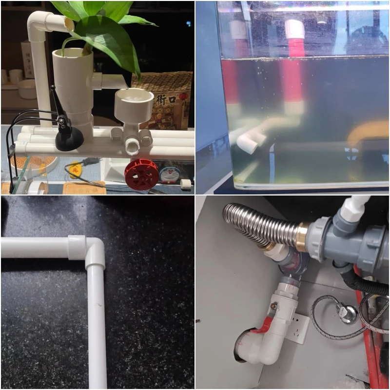 1PC PVC 45/90 stopni kolanko złącze redukcyjne akwarium złącze do zaopatrzenia wody ogrodowej złączka do rury wodnej DIY złącze z tworzywa sztucznego