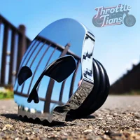Tapa de tanque de combustible Retro para motocicleta, compatible con Harley XL883 XL120 Dana CNC, modificación de motocicleta, cara fantasma, calavera, tapa de tanque de combustible