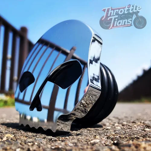 Imagen 1 del producto Tapa de tanque de combustible Retro para motocicleta, compatible con Harley XL883 XL120 Dana CNC, modificación de motocicleta, cara fantasma, calavera, tapa de tanque de combustible