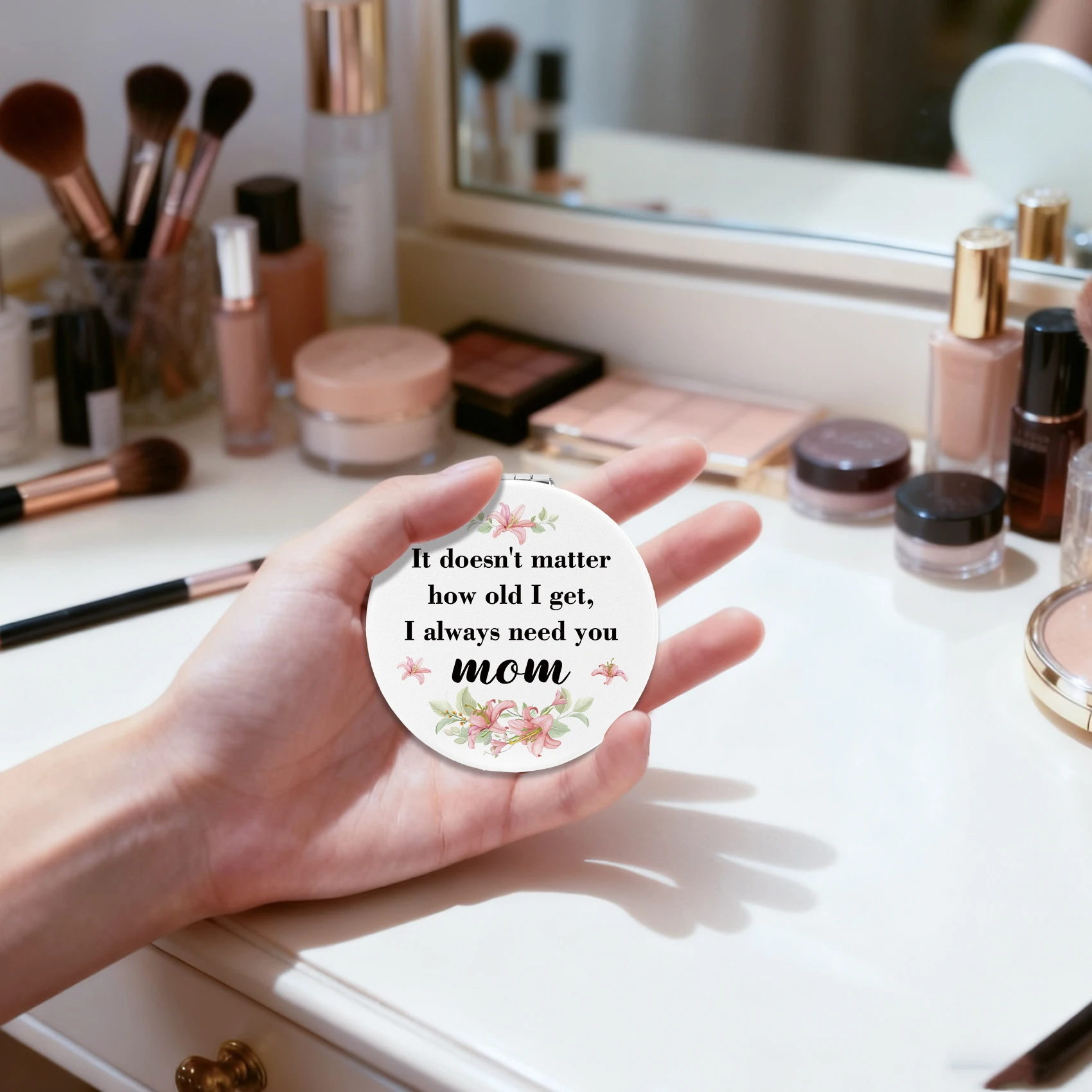 مرآة مكياج للحمام، مرآة تكبير مرات مع مكبرة للرؤوس السوداء، أداة إزالة مسام حب الشباب