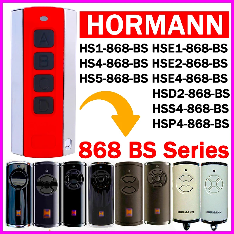 

HORMANN 868MHz HSE4 HSE2 HSE1 HS5 HS4 HS1 HSS4 HSD2 HSP4 868 BS Garage Remote Control Keychain Garage Door Opener for BS Series