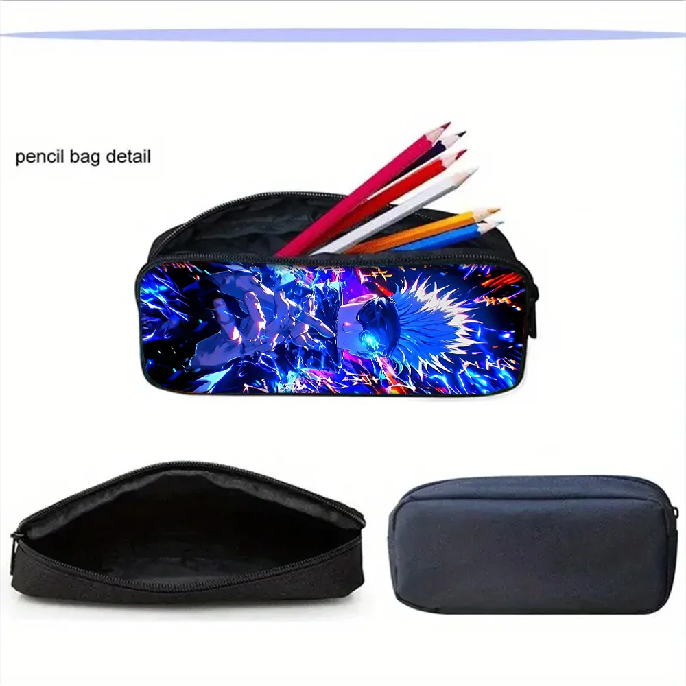 Mochila Escolar Anime J-JujutsuS K-KaisenS com Bolsas para Almoço, Bolsas para Lápis, Mochilas Escolares para Meninos e Meninas, Melhor Presente