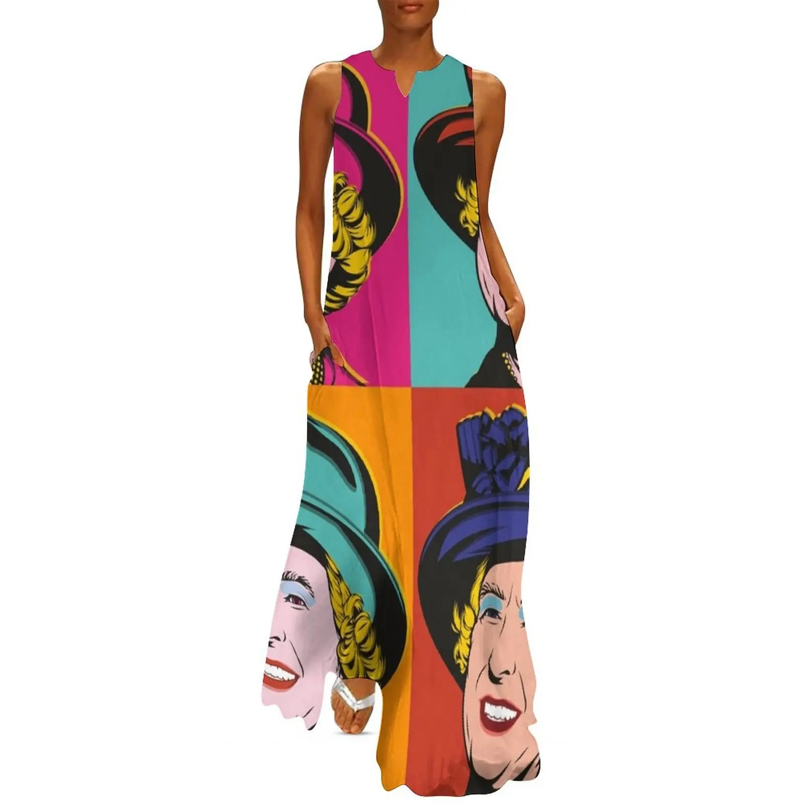 

Warhol Queen Long Dress Clothing african dresses for woman dress korean style Dress