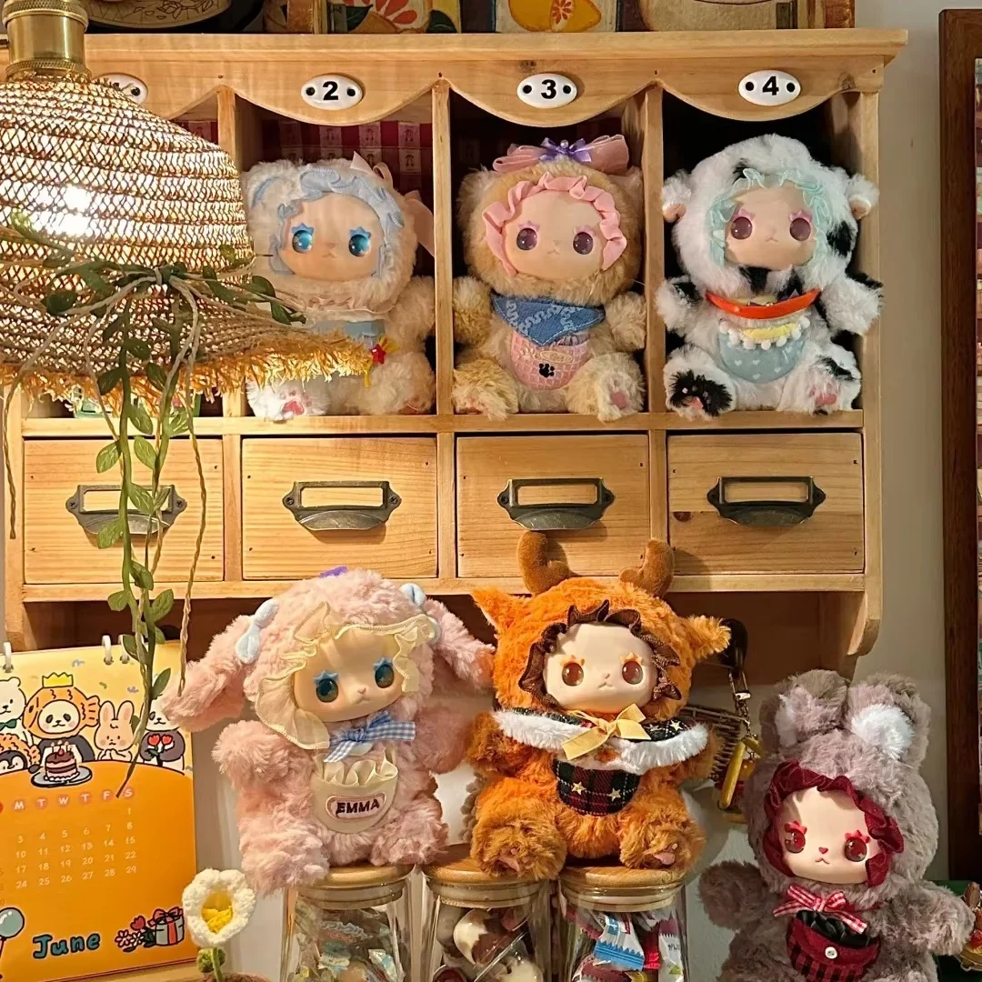 

Эмма Карманная серия Зоопарк, плюшевая слепая коробка, Коллекционная кукла, мягкая игрушка-сюрприз для детей и коллекционеров, модный подарок с животным орнаментом