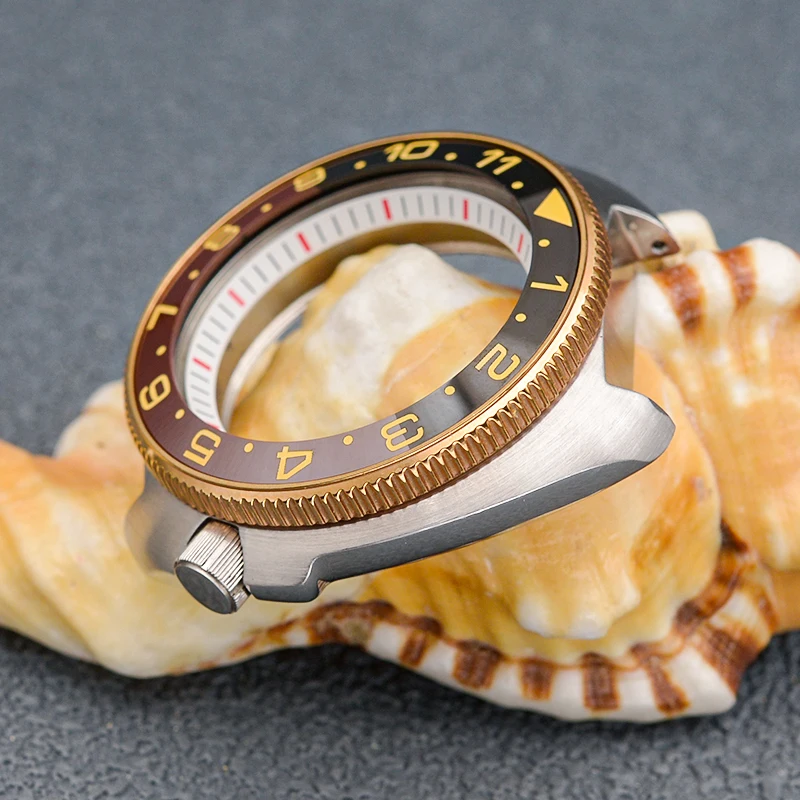 Seiko Silver Sapphire Glass NH35 Case Fit SKX 6105 6309 Turtle Abalone NH35 movimenti cassa trasparente orologio posteriore sostituire le parti