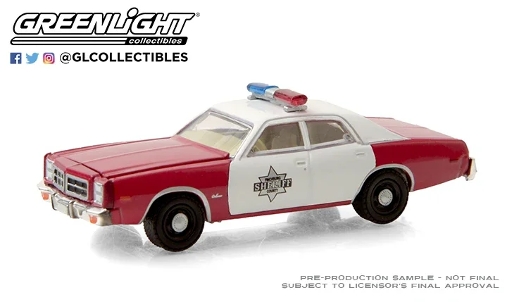 1:64 1977 Dodge Monaco Police Car Alloy car model collection gift ornaments