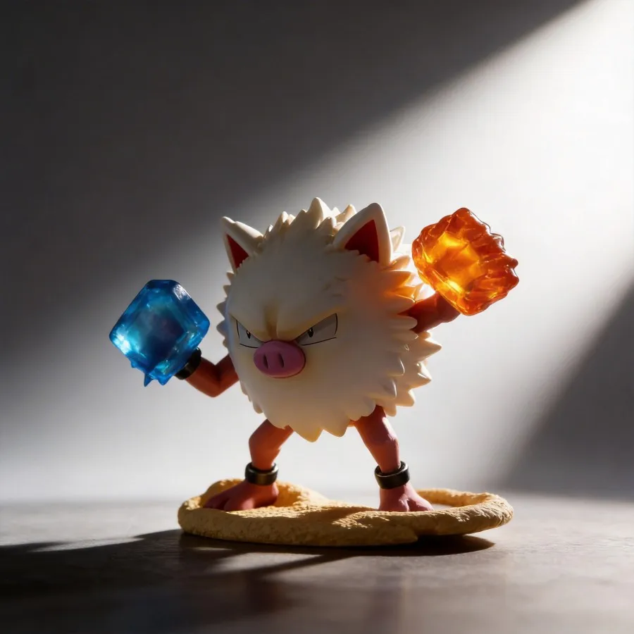 

7cm Pokémon Primeape Q Version Cute Anime Figure PC Case Decoration Collectible Toy Gift for Fans