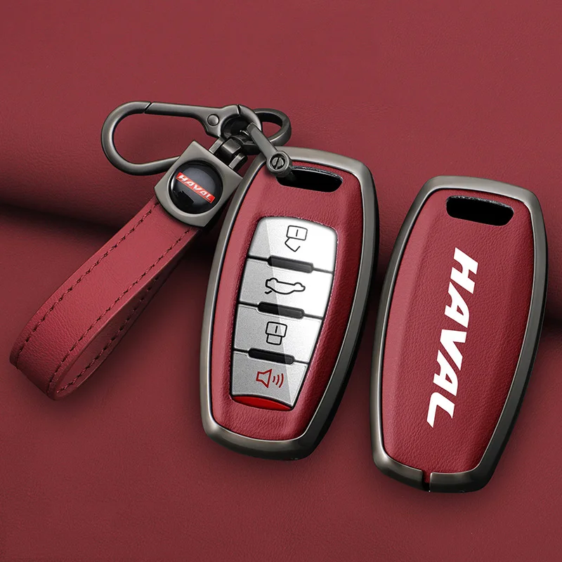 Zinc Alloy Leather Car Key Case Cover for Great Wall Haval/Hover H1 H6 H7 H4 H9 F5 F7 H2S Car-covers Shell Accessories