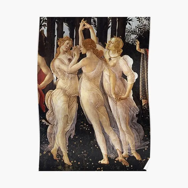 The Three Graces Botticelli  Poster Funny Room Decor Print Modern Painting Vintage Picture Art Home Decoration Wall No Frame