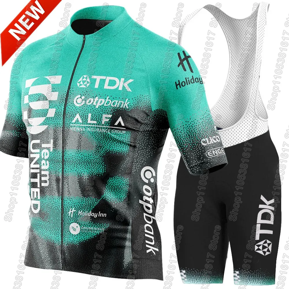 

United Shipping Team 2026 Cycling Jersey Set Hungary Bicycle Clothing Road Bike Shirts Suit Bicycle Bib Shorts MTB Ropa Maillot