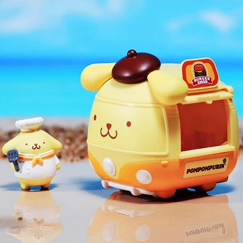 

Кавайные Аниме фигурки мобильной еды грузовик серия pompurin Cinnamoroll Kuromi понравико экшн-Фигурки игрушки для детей подарок на день рождения