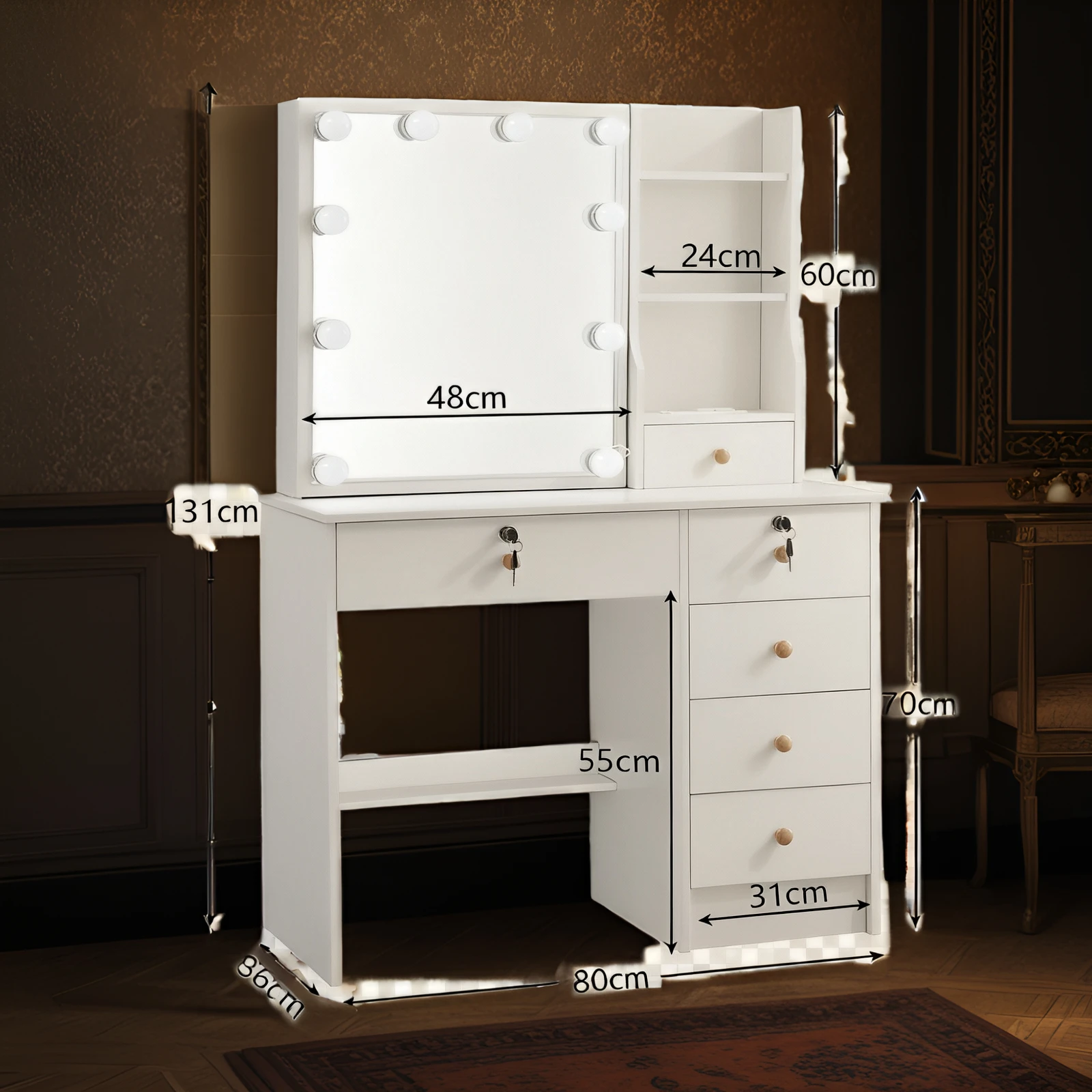 White Modern Dressi…