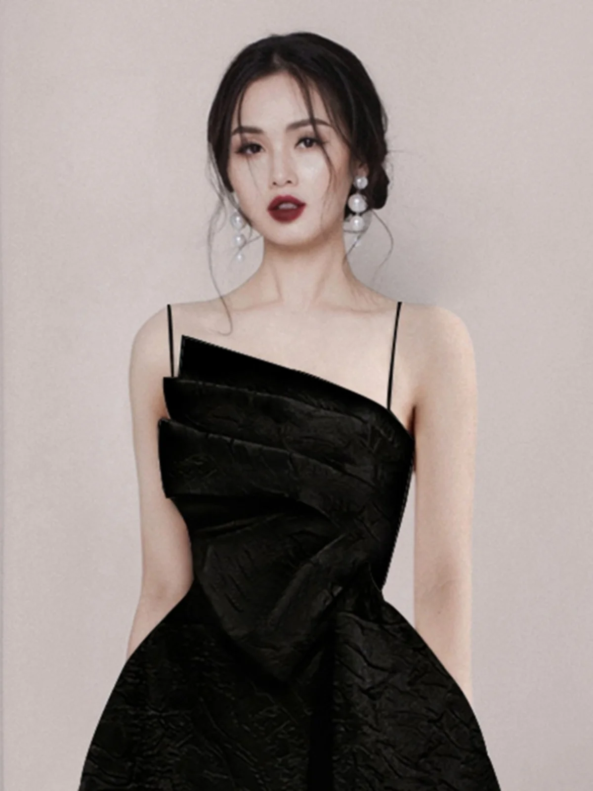 

Bla Strapl Dr Women's New 2024 Ele Luxury Birthday Par Gown ort Skirt Sexy High Waist Polyester Fiber