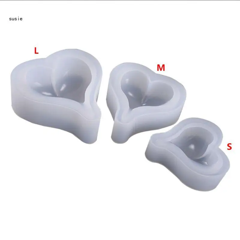 

X7YA Handmade Heart Silicone Mold DIY Craft Pendant Decor Accessory Resin Molds