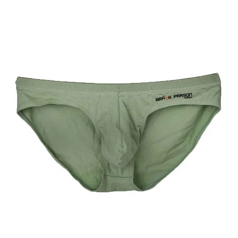 Stretch Cotton Briefs for Men Sexy Low Waist U Convex Pouch Underwear Soft Breathable Comfortable Sweat Absorb Sports Underpants