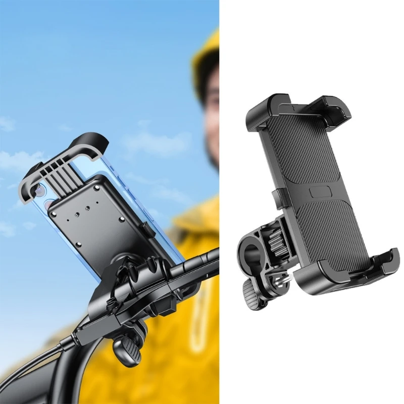 Quick Install Bike Handlebar Phone Mount With Anti Slip Silicone For Motorcycles Scooters And All Smartphones Up To 7.2 D2RC