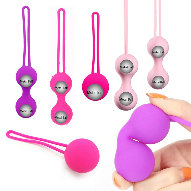 Silicone vaginal balls for woman Postpartum Kegel Ball Puss Tightening massager Ball Exercise Machine Geisha Anal Ball Sex Adult