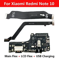 Per Redmi Note 10 / Redmi Note 10S porta di ricarica USB Mic microfono connettore scheda madre principale LCD Flex Cable parte di ricambio