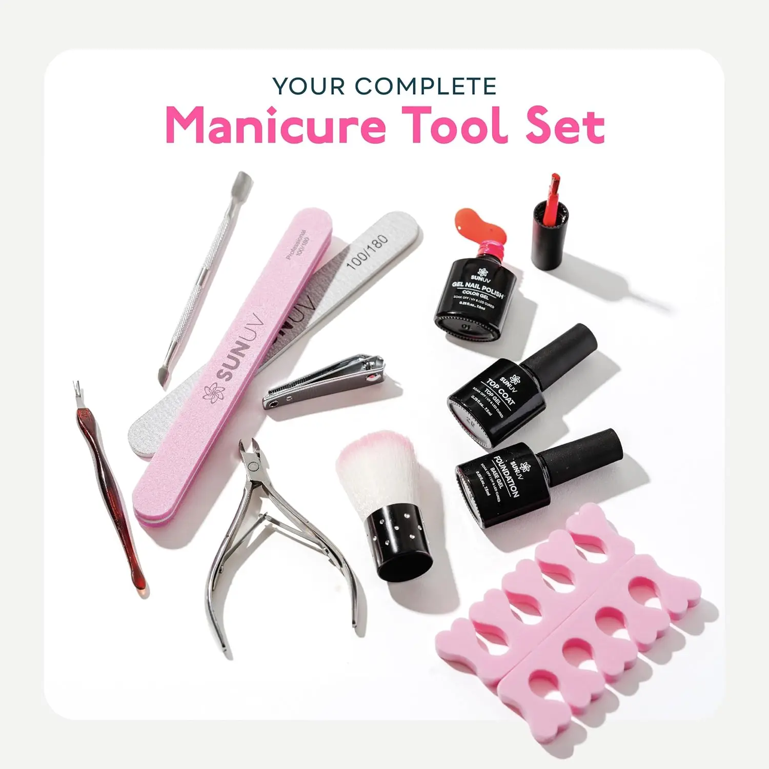 ชุดทำเล็บเจลครบชุดพร้อมไฟยูวี 12 สี พร้อมเบสโค้ทและท็อปโค้ท ชุดอุปกรณ์ทำเล็บสำหรับผู้หญิง DIY