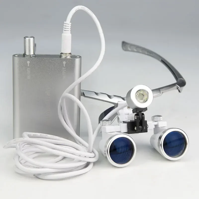 

3.5X Magnifying Glasses LED Lights Eye Glasses Orthopedic Surgery Magnifier Solder Clamp Helping Hand Soldering Dental Loupes