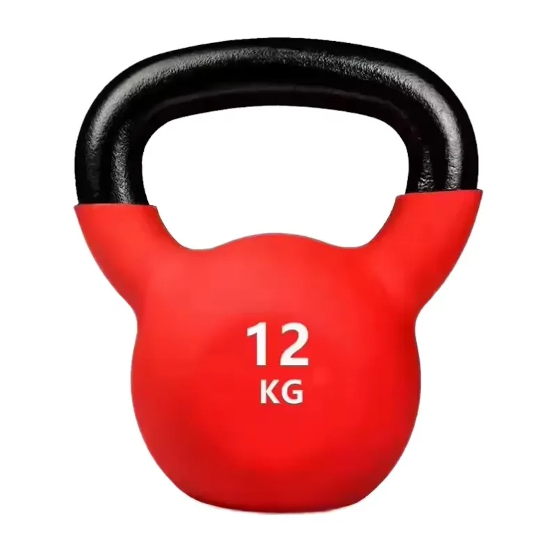 New Arrival Cast Iron Kettlebell Colorful Powder Coated Home Fitness Equipment  for Strength Training 12kg
