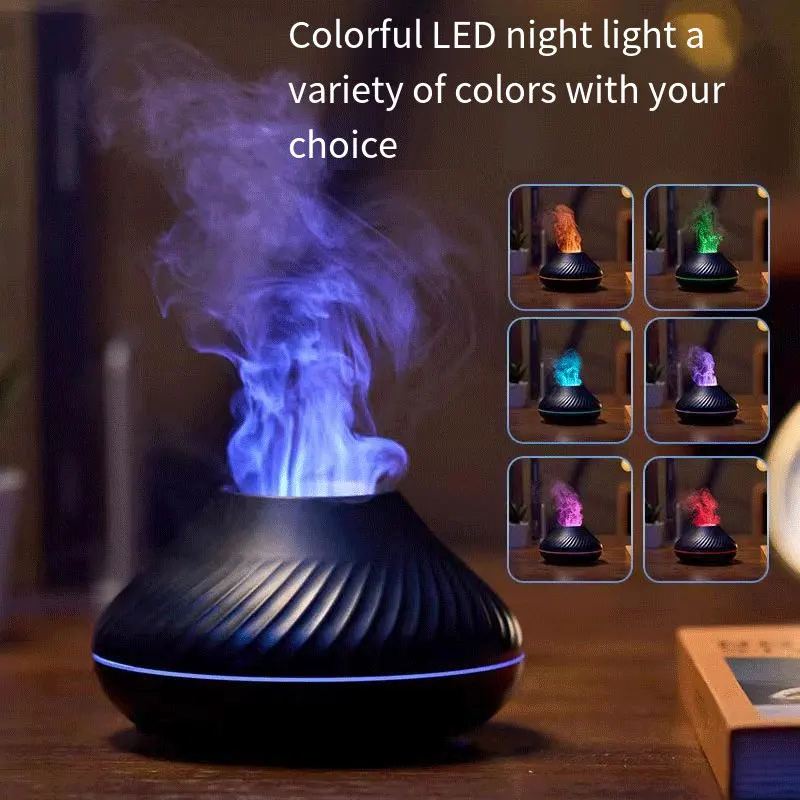 

Colorful Simulation Flame Fragrance Machine USB Home Air Humidifier Flame Fragrance Machine