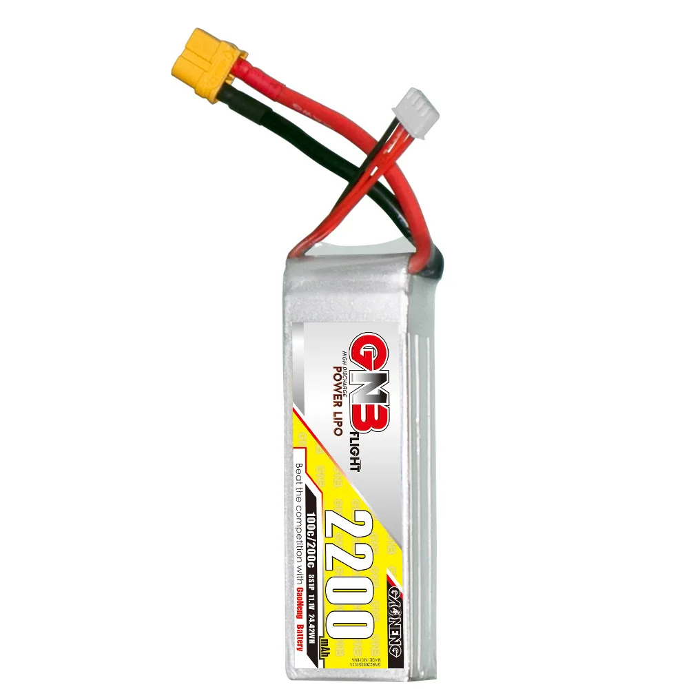 Max 200C GAONENG GNB 3S 11.1V 2200mAh 100C batteria Lipo con spina XT60 per auto da corsa RC quattro pezzi di ricambio fuoristrada