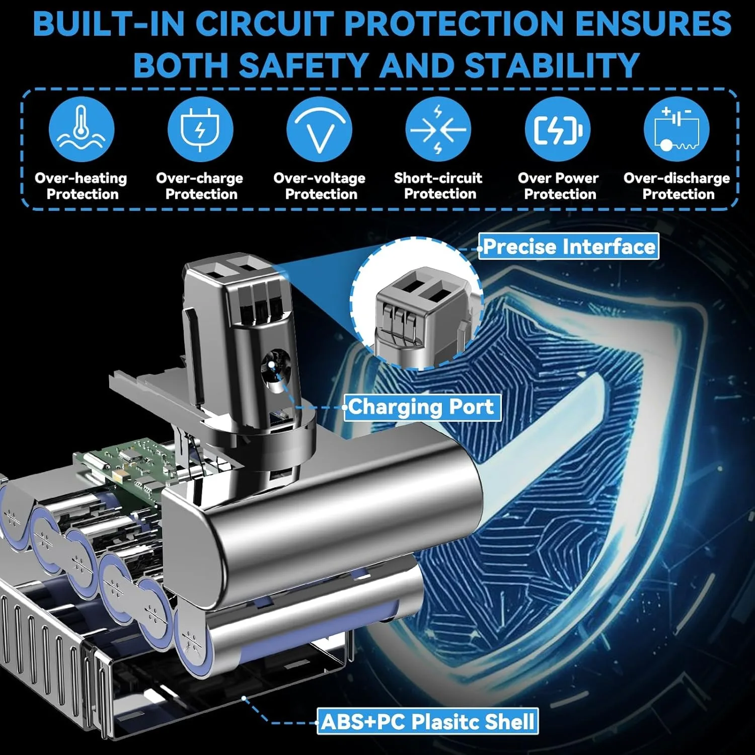 

6000mAh/8000mAh Replacement Battery for Dyson DC35 DC45 DC44 DC34 DC31 Animal - 22.2V High Performance Vacuum Cleaner Power Pack