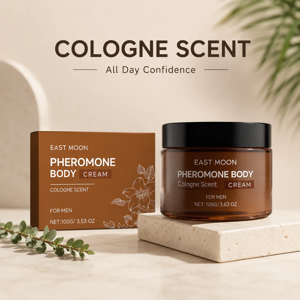 Men Pheromone Body Butter Cologned Fragrance Skin Body Cream Long-Lasting Fragrance Enhance Confidence Deep Hydrating Body Cream