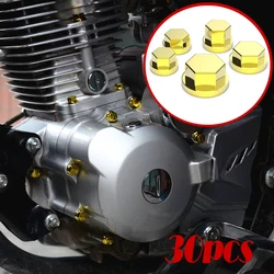 30pcs Universal Motorcycle Screw Cover Motorcycle Accessories Motorcycle Dustproof Decoration Covers for Yamaha Kawasaki Honda