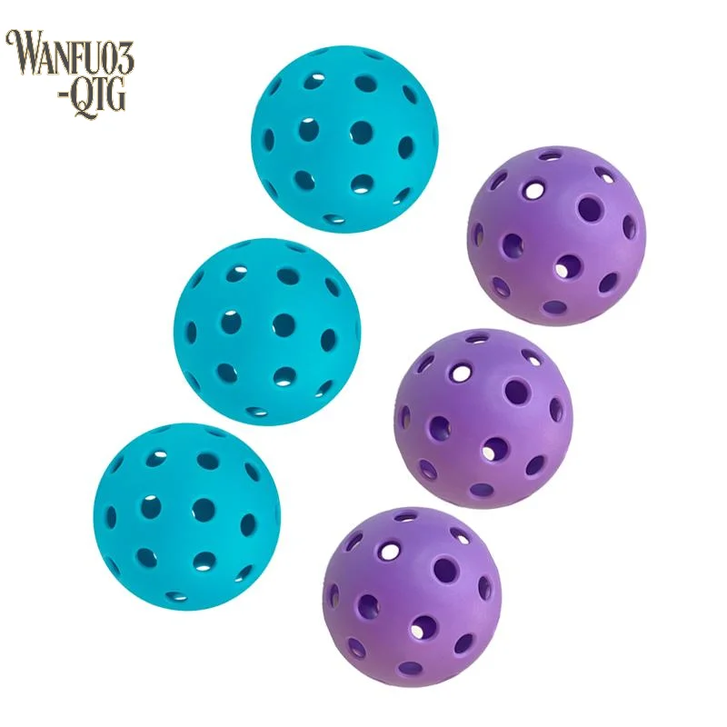 Hot 6Pcs Outdoor Pickleball Balls Professional Competition Grade 40 Holes 74MM Training Ball Practice Competition Pickleball