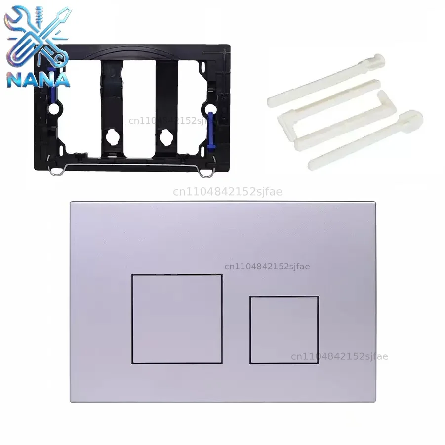 Dual Push Plate with Flush Lever Set and Mounting Frame for Geberit Sigma01 20 30 UP300 & 320 Actuator Plate Replacement Parts