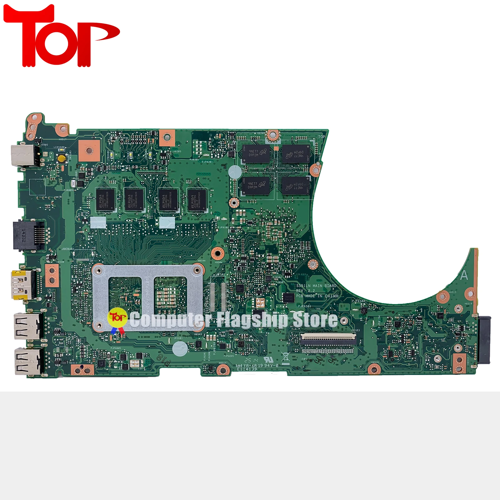 Imagem -03 - Kefu-placa-mãe Portátil para Asus S551l S551ln S551lb S551la V551l R553l K551l Mainboard i3 i5 i7 Cpu Gt740m Gt840m 100 de Trabalho