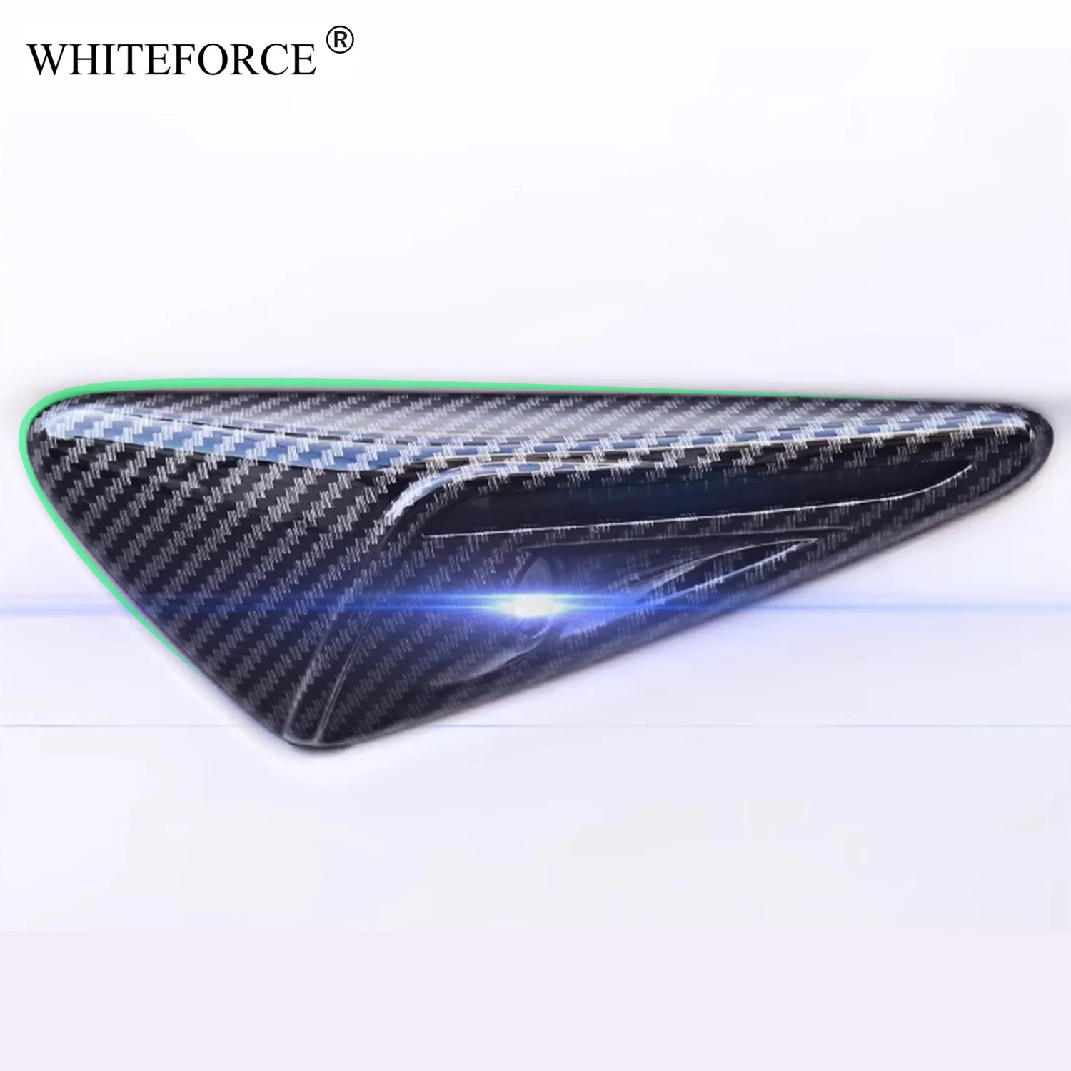 For Tesla Model Y 2021-2024 Side Camera Cover Decor Model 3 Highland HW3.0/4.0 Fender Camera Full Cover Carbon Fiber Texture