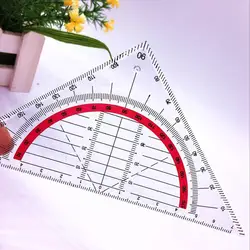 Règle triangulaire multifonctionnelle Vividcraft, mesure scolaire en plastique, règle à angle droit pour étudiants, outil de fournitures de papeterie