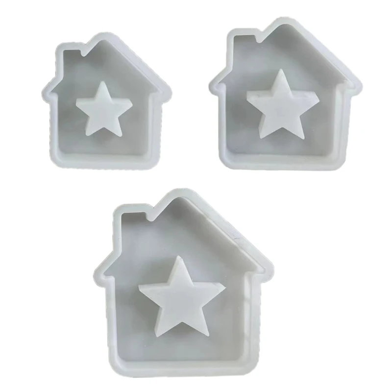 Love House แม่พิมพ์เทียน Star House แม่พิมพ์เรซินสำหรับทำเทียน Fondant