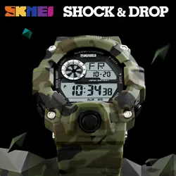 SKMEI Outdoor Sport Watch Men Alarm Clock 5Bar Waterproof Military Watches LED Display Shock Digital Watch Reloj Hombre