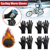 Touch Screen Winter Thermal Gloves Windproof And Warm For Driving Cycling Riding Running For Men Women Two Finger Flap O3Z6