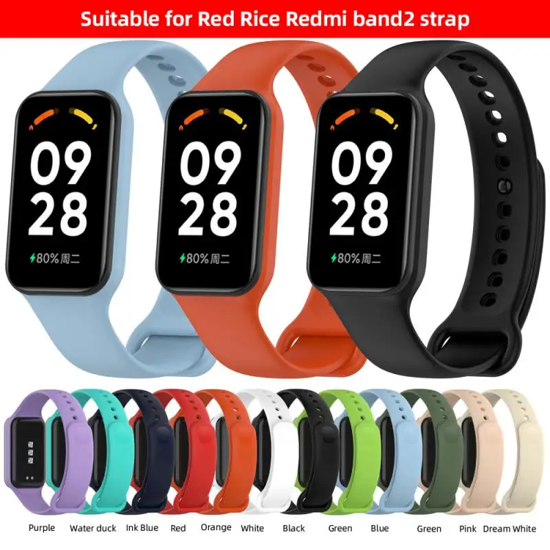 1~10PCS Comfortable For Redmi Band  Wristband Bracelet Strap For Redmi Band2 Silicone Easy Installation 5.5-8.7 Inches Watchband