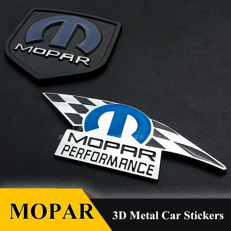Emblema Metálico 3D Mopar Performance, Adhesivo Decorativo para Autos, Estilo para Dodge Ram Charger JEEP Chrysler Cherokee, Accesorios para Autos