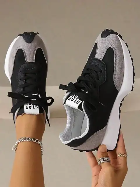 2026 New Arrival Green Sneakers Women Leather Mesh Patchwork Platform Sneakers Anti Slip Casual Walking Shoes Lace Up
