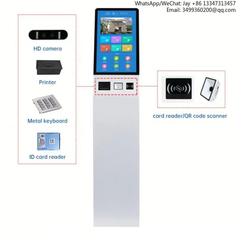 

21,5-дюймовый Android-киоск самообслуживания для торговых центров: фотобудка, автоматический сканер штрихкодов, киоск для самостоятельного заказа