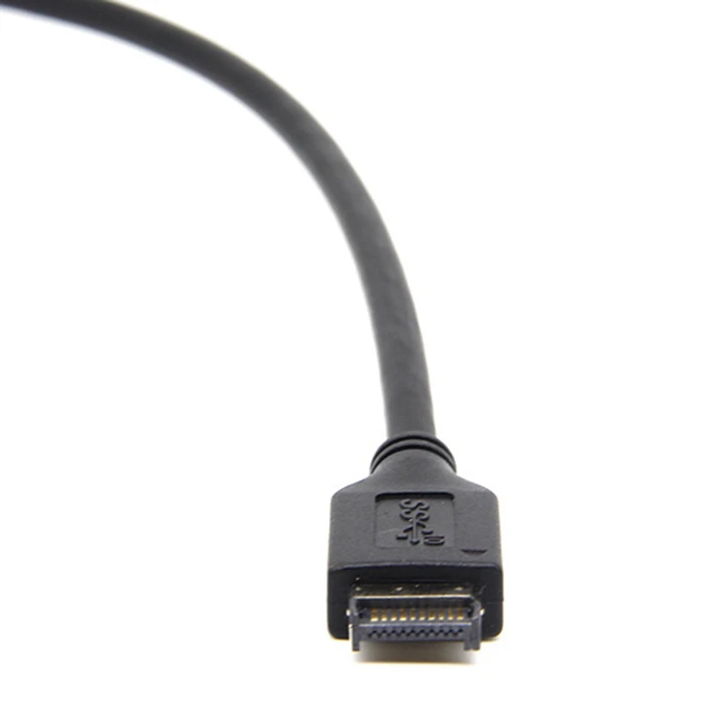 1 Piece USB 3.1 Type-E Male To IDC20P Male Adapter Cable 20Pin Extension Cable For Computer Motherboard Black Plastic