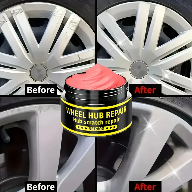 Fasilawei Wheel Hub Repair Kit - Scratch Wear Remover Polishing Paste Car Wheel Luster Restorer